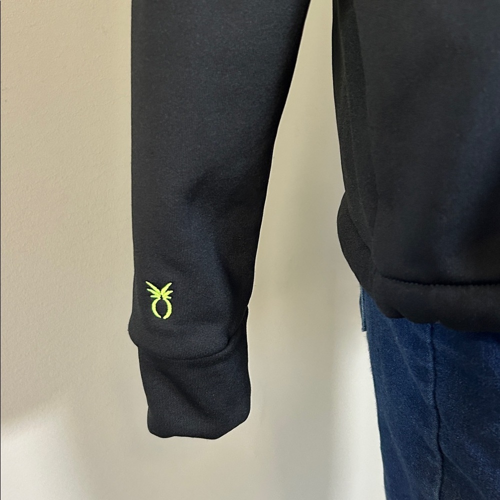 Tuckernuck Dudley Stephens Fleece Hooded Sweatshirt Black Drawstring Waist Sz S - Picture 3 of 9